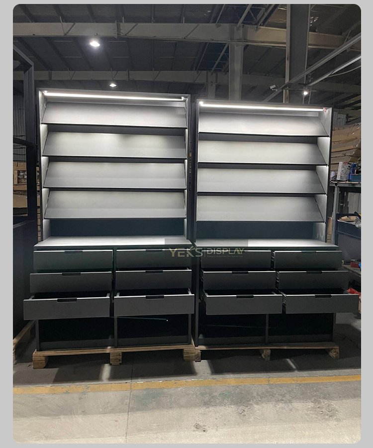 Sample Tile and Stone Combination Display Cabinet