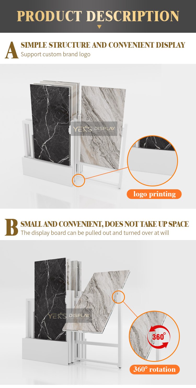 Slider Tiles Stone Sample Display Stands details