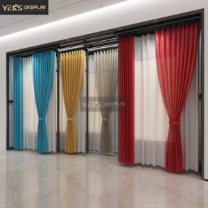 Flat Push Curtains Stand for Retail
