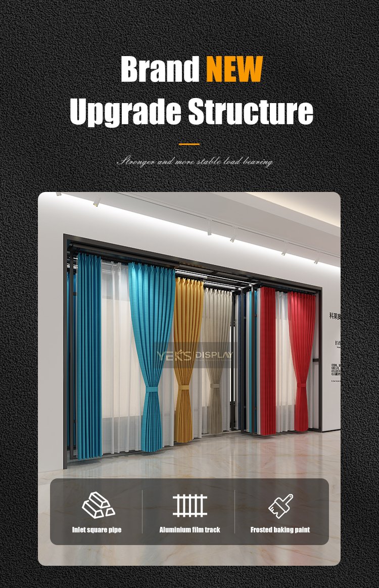 Flat Push Curtains Stand for Retail