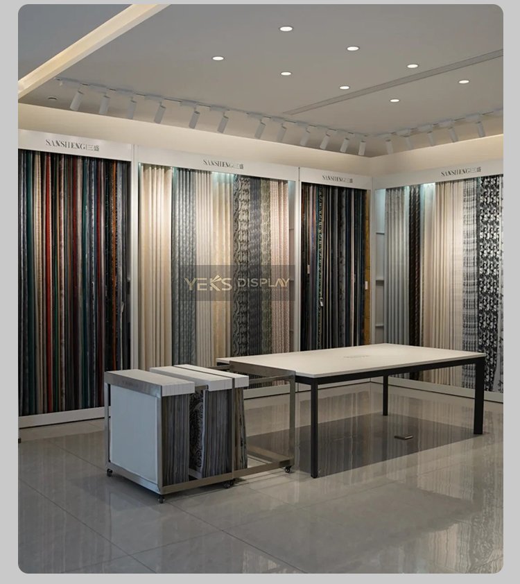Flat Push Curtains Stand for Retail